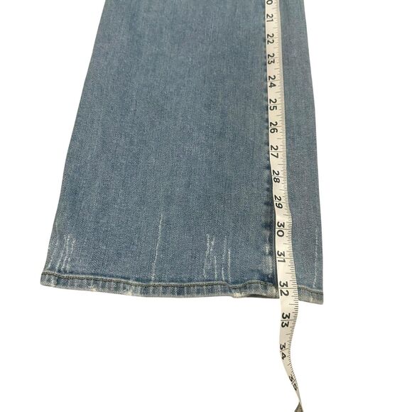 Nili Lotan Jeans Womens 29x32 Blue Celia Flare Leg Made in USA Distressed Denim - Picture 8 of 12